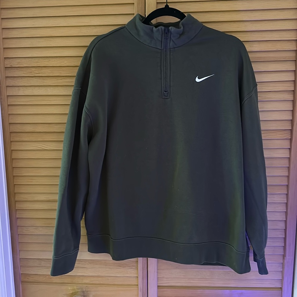 Nike Green Quarter Zip Sweatshirt